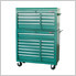 13-Drawer Green Roller Metal Cabinet