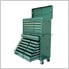 13-Drawer Green Roller Metal Cabinet