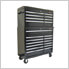 13-Drawer Black Roller Metal Cabinet