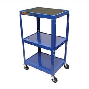 Height Adjustable Blue A/V Cart