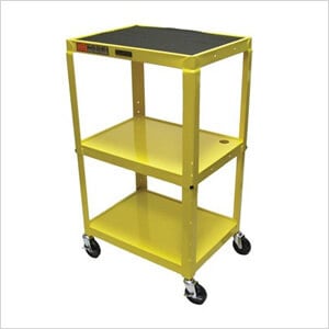 Height Adjustable Yellow A/V Cart