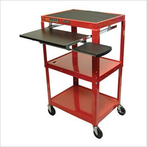 Height Adjustable A/V Cart with Pullout Tray