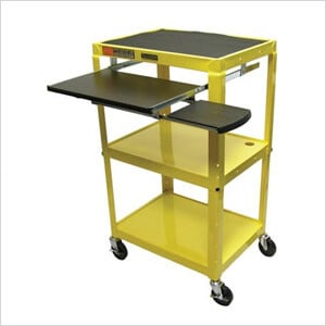 Height Adjustable A/V Cart with Pullout Tray