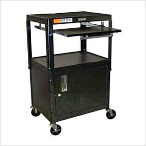 A/V Cart with Cabinet and Pullout Tray