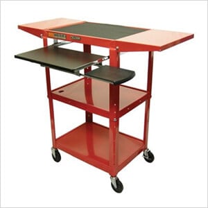 Height Adjustable Workstation in Red
