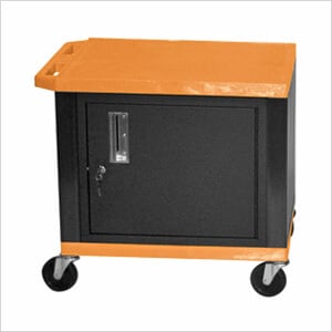 26” Orange Tuffy Cart with Cabinet