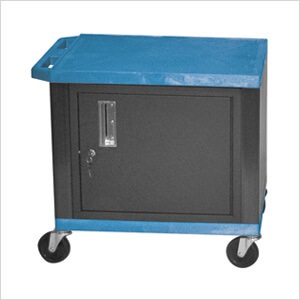 26” Blue Tuffy Cart with Cabinet