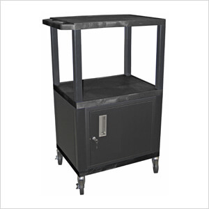 42” Black Tuffy Cart with Cabinet