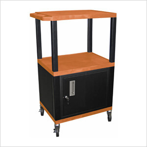 42” Orange Tuffy Cart with Cabinet