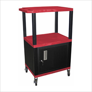 42” Red Tuffy Cart with Cabinet