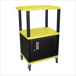 42” Yellow Tuffy Cart with Cabinet
