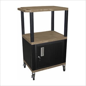 42” Tan Tuffy Cart with Cabinet