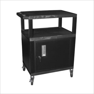 34” Black Tuffy Cart with Cabinet