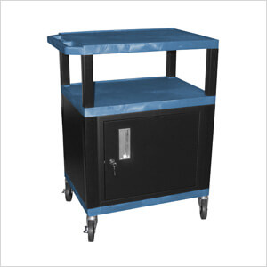 34” Blue Tuffy Cart with Cabinet
