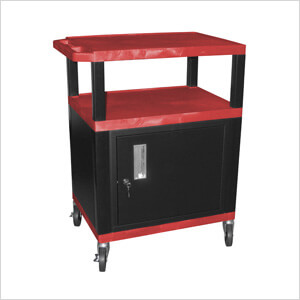 34” Red Tuffy Cart with Cabinet