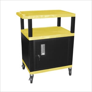 34” Yellow Tuffy Cart with Cabinet