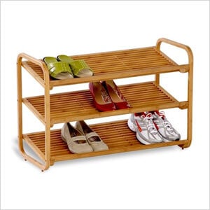 Deluxe 3-Tier Bamboo Shoe Rack