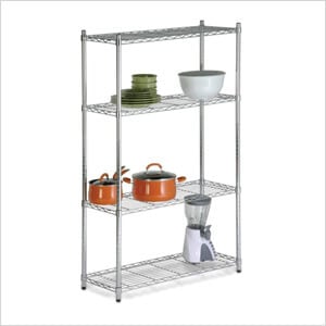 Chrome 4-Tier 60" Storage Shelving Unit