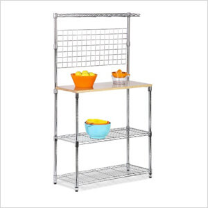 Work Table with Wire Rack