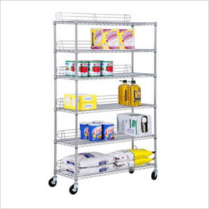 Chrome 6-Tier 72" Industrial Shelving Unit