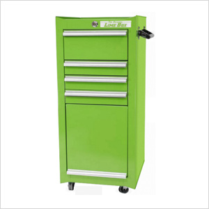 18" Lime Green 4-Drawer Rolling Cabinet