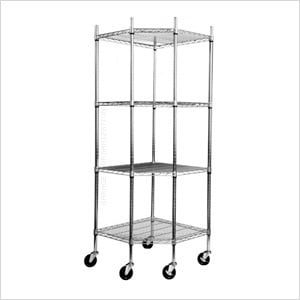 EcoStorage 4-Tier Corner Shelving Rack