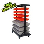 Trinity Dual-Sided Mobile Bin Rack