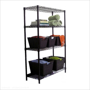 Trinity Basics Dark Bronze 5-Tier Rolling Pantry Rack