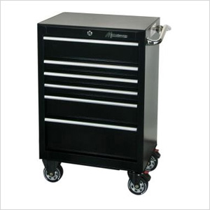 26-Inch 6-Drawer Rolling Tool Cabinet (Black)