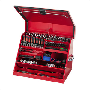 26-Inch Steel Portable Toolbox (Red)