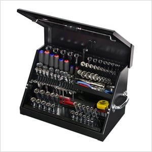 22.5-Inch Black Portable Toolbox (Weather Resistant)