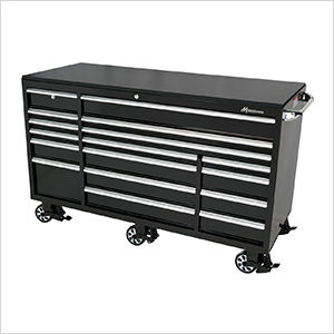 72-Inch 17-Drawer Roller Tool Cabinet (Black)