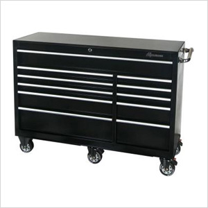 56-Inch 11-Drawer Roller Tool Cabinet (Black)