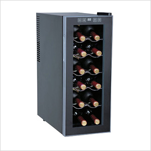 12-Bottle Thermo-Electric Slim Wine Cooler