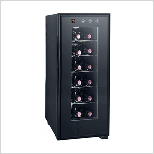 12-Bottle Thermo-Electric Slim Wine Cooler with Heating