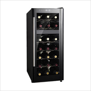 21-Bottle Dual-Zone ThermoElectric Wine Cooler with Heating
