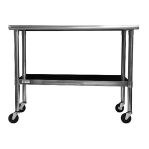 48" NSF Stainless Steel Table with Wheels
