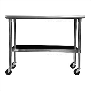 48" NSF Stainless Steel Table with Wheels