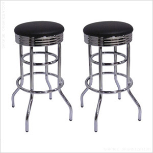 Chrome Swivel Barstool (2-Pack)