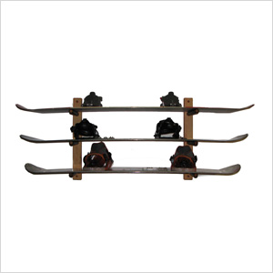 3-Snowboard Storage Rack (Level / Pine)