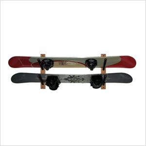2-Snowboard Storage Rack (Angled / Oak)