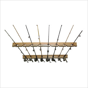8-Fishing Rod Storage Rack (Vertical / Pine)