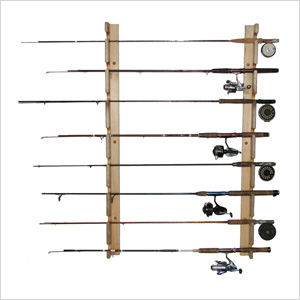 8-Fishing Rod Storage Rack (Horizontal / Pine)