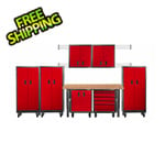 Gladiator GarageWorks Premier 13-Piece Red Garage Cabinet Set