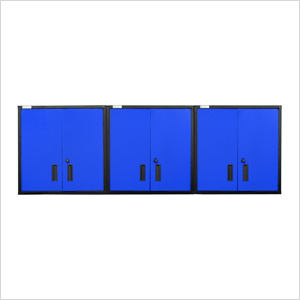 3 Wall Cabinet Set in Blue