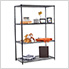 NSF 4-Tier Black Wire Shelving Rack