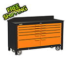 Swivel Storage Solutions 12-Drawer 60-Inch Rolling Workbench