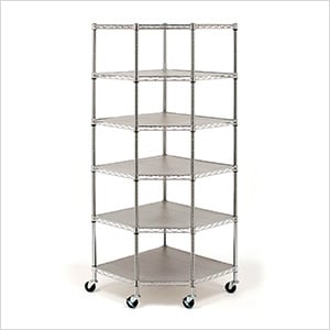 6-Tier Corner Wire Shelving System