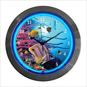 15-Inch Aquarium Neon Clock