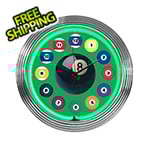 Neonetics 15-Inch Billiard Ball Green Neon Clock